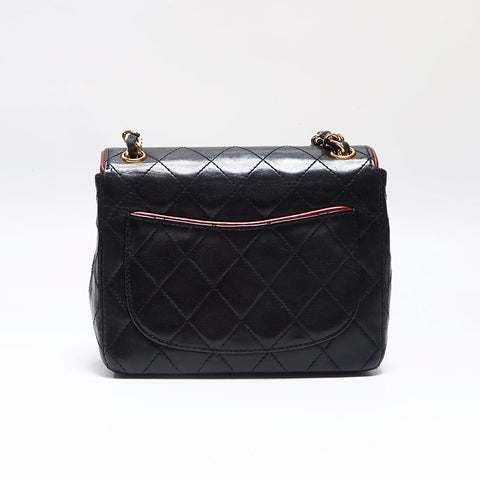 Chanel CHANEL No. 1 Lambskin Chain Minimatelasse Shoulder Bag Black WS12609