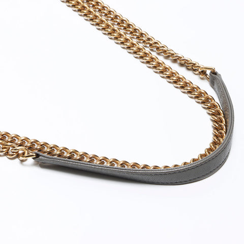 CHANEL Caviar Skin x Suede Chain COCO Mark 26 Series 2017-2018 Shoulder Bag gray WS12612