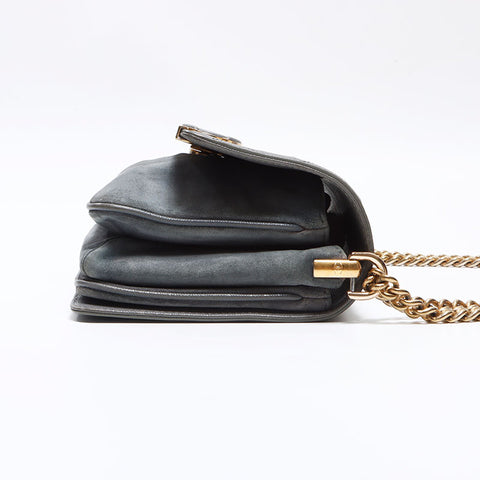CHANEL Caviar Skin x Suede Chain COCO Mark 26 Series 2017-2018 Shoulder Bag gray WS12612