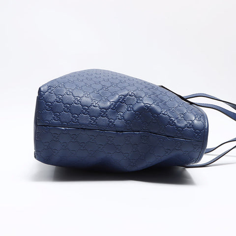 Gucci GG Shima Leather Tote Bag Blue WS12613