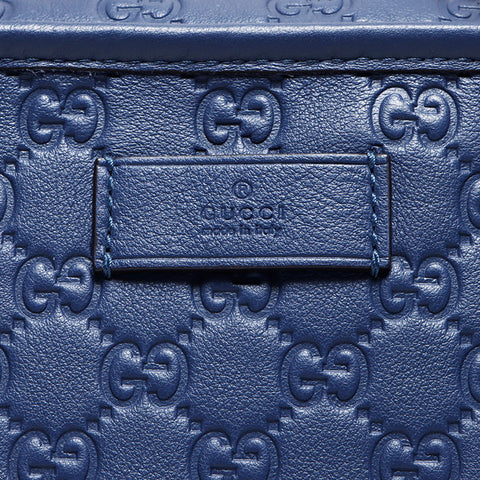 Gucci GG Shima Leather Tote Bag Blue WS12613