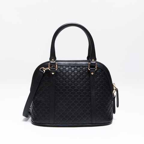 グッチ GUCCI GG マイクロシマ レザー 2way ショルダーバッグ ブラック WS12614