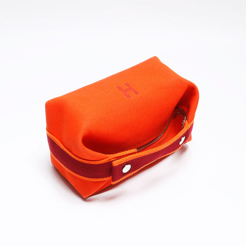 Hermes HERMES Brid A Black PM 2020-2025 Handbag Orange WS12620