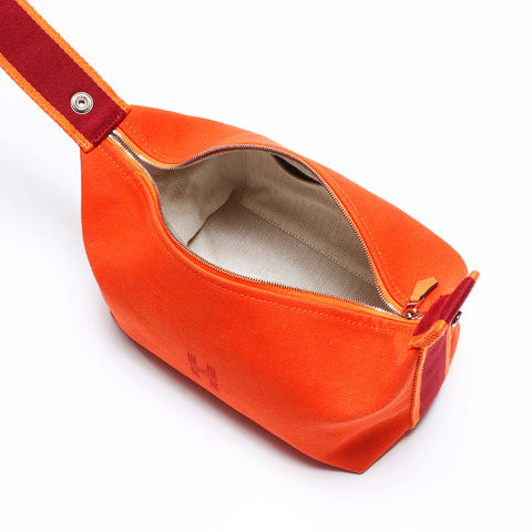 Hermes HERMES Brid A Black PM 2020-2025 Handbag Orange WS12620