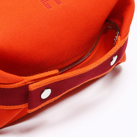 Hermes HERMES Brid A Black PM 2020-2025 Handbag Orange WS12620