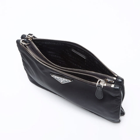 Prada 2way三角徽标魅力肩带黑色WS12622