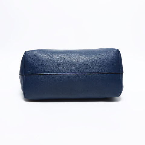 PRADA Charm Square Tote Bag Navy WS12624