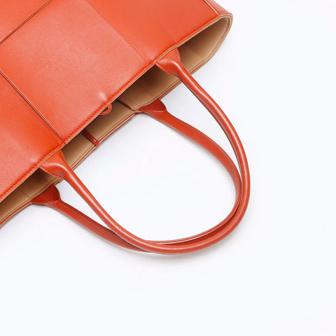 Bottegaveneta Intreciato手提包Maxi Arco手提袋橙色WS12630