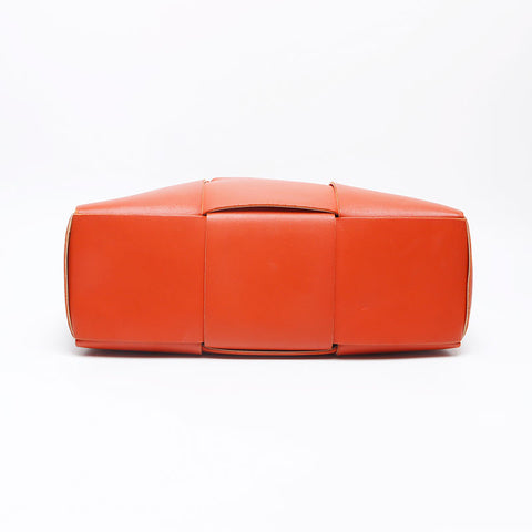 Bottegaveneta Intreciato手提包Maxi Arco手提袋橙色WS12630