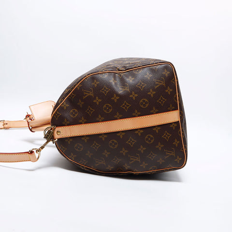 Louis Vuitton LOUIS VUITTON 2002 Keepol Bandoliere Monogram 55 Boston Bag Brown WS12638