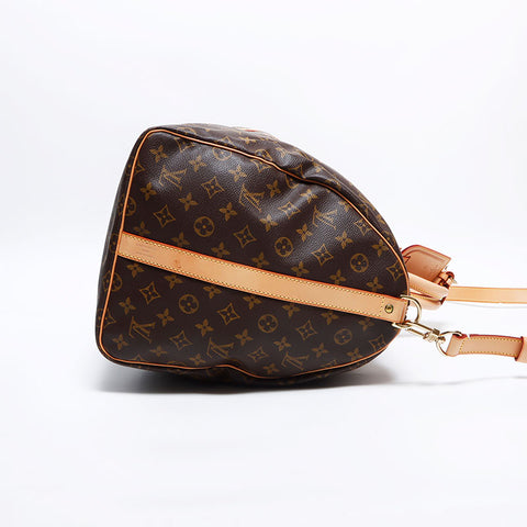 Louis Vuitton LOUIS VUITTON 2002 Keepol Bandoliere Monogram 55 Boston Bag Brown WS12638