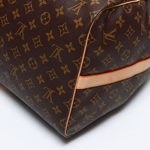 Louis Vuitton LOUIS VUITTON 2002 Keepol Bandoliere Monogram 55 Boston Bag Brown WS12638
