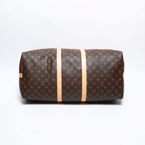 Louis Vuitton Louis Vuitton 2002 Keepol Bandoliere Monogram 55 Boston Bag Brown WS12638