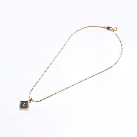 Christian Dior logo Necklace gold WS12645