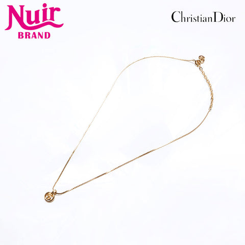 Christian Dior CD logo Necklace gold WS12646