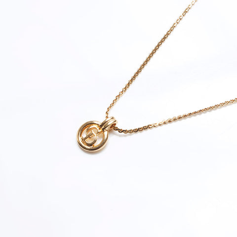 Christian Dior CD logo Necklace gold WS12646