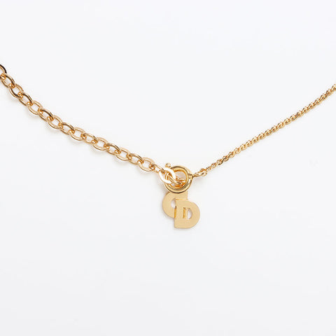 Christian Dior CD logo Necklace gold WS12646