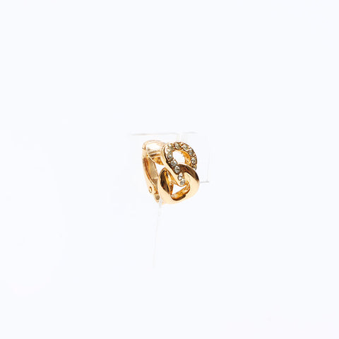 Christian Dior Rhinestone Earring gold WS12648