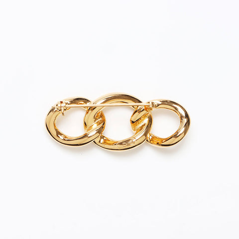 Christian Dior Rhinestone Brooch gold WS12650