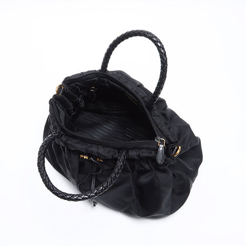 Prada Tessuto Gold Hardware 2way 408735手提包黑色WS12659