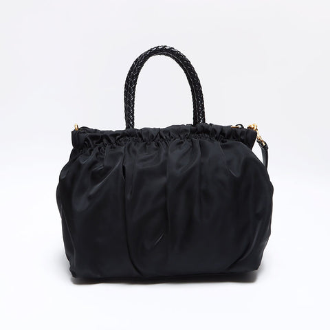 プラダ PRADA テスート ゴールド金具 2way 408735 ハンドバッグ ブラック WS12659