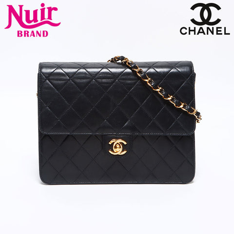 シャネル CHANEL マトラッセ ターンロック ハーフフラップ ショルダーバッグ ブラック WS12662