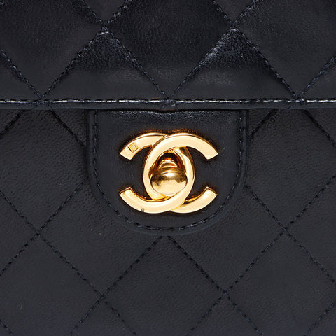 シャネル CHANEL マトラッセ ターンロック ハーフフラップ ショルダーバッグ ブラック WS12662