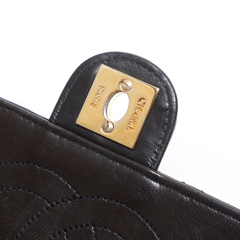 Chanel Chanel Matelasse Twitlock Half Flap肩带黑色WS12663