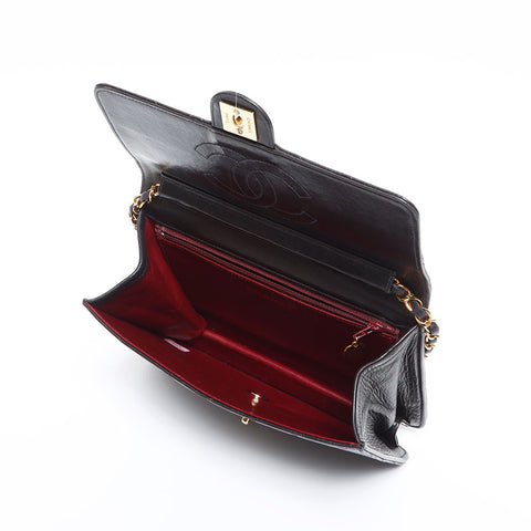 Chanel Chanel Matelasse Twitlock Half Flap肩带黑色WS12663