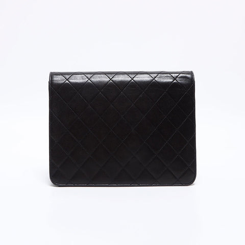 Chanel Chanel Matelasse Twitlock Half Flap肩带黑色WS12663