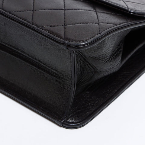 Chanel Chanel Matelasse Twitlock Half Flap肩带黑色WS12663