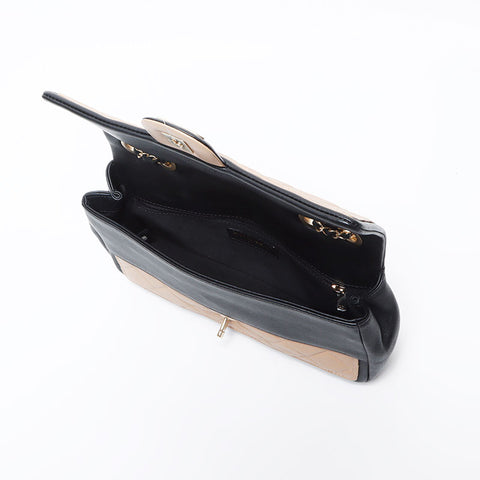 Chanel Chanel 20. Lambskin Matelasse Bicolor Umhängetasche Beige schwarz WS12664