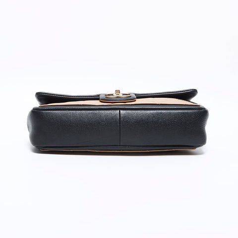 Chanel Chanel 20. Lambskin Matelasse Bicolor Umhängetasche Beige schwarz WS12664