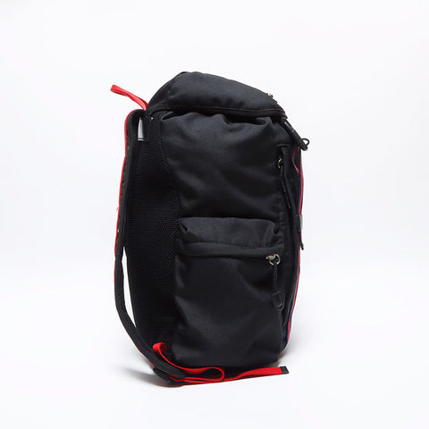 Gucci webline techno toile rayure grande capacité sac à dos / sac à dos noir ws12673