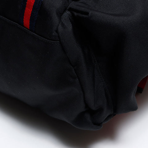 Gucci webline techno toile rayure grande capacité sac à dos / sac à dos noir ws12673