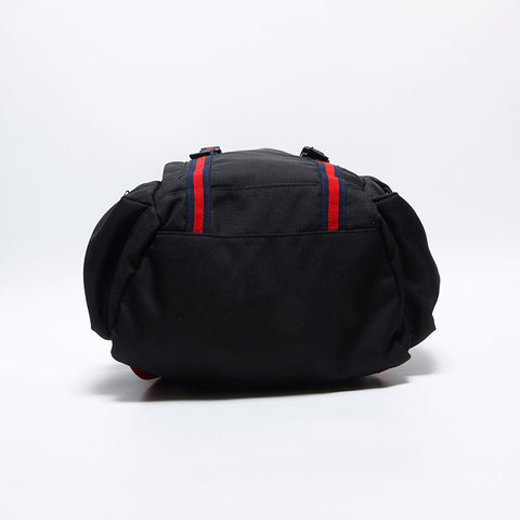 Gucci webline techno toile rayure grande capacité sac à dos / sac à dos noir ws12673
