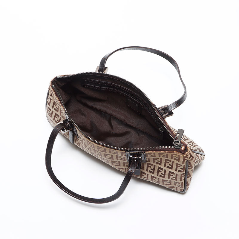 フェンディ FENDI ズッキーノ ミニトート ハンドバッグ ブラウン