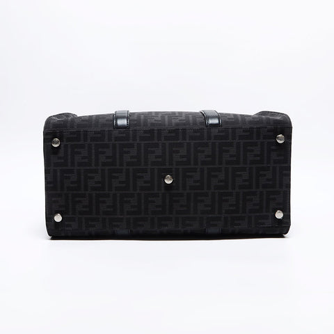 FENDI ZUCCA 2way FF Jacquard Leather 7VA390 Tote Bag black WS12676