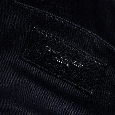 YVES SAINT LAURENT V-stitch tassel leather YSL Shoulder Bag black WS12679