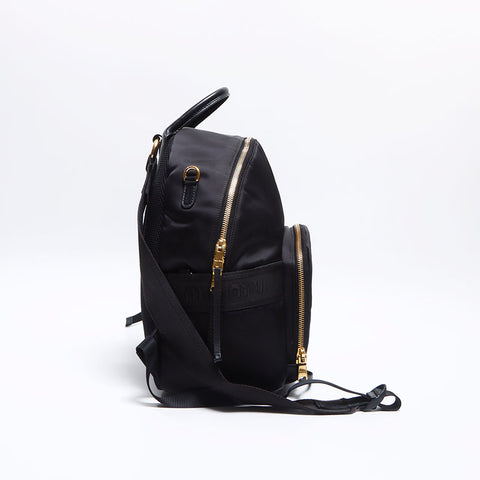 Miu Miu Tessuto Nylon Matelasse Backpack Â· Daypack black WS12685
