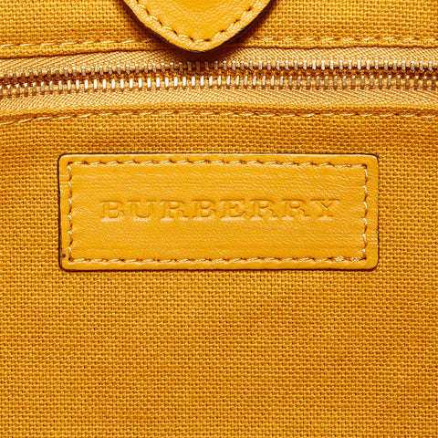 BURBERRY Nova Check Yellow Tote Bag beige WS12688