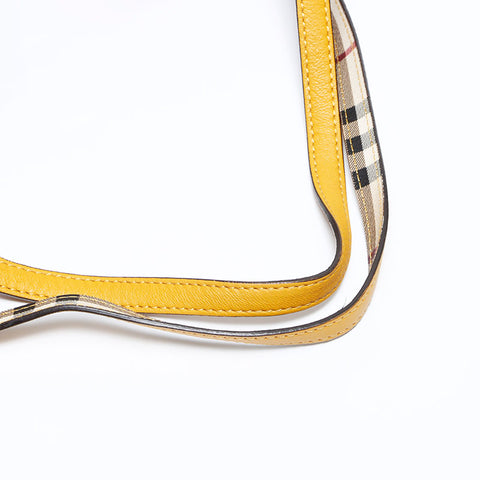 BURBERRY Nova Check Yellow Tote Bag beige WS12688