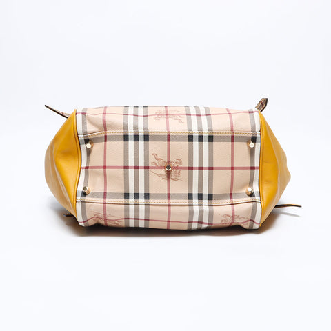 BURBERRY Nova Check Yellow Tote Bag beige WS12688