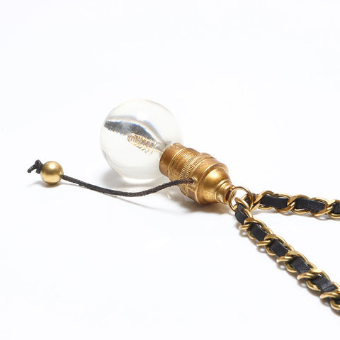 Chanel CHANEL 94P Gold Light Bulb 1994 Light Bulb Necklace Gold WS12699