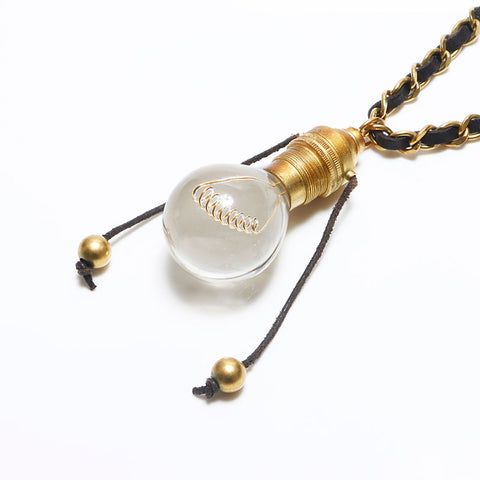 Chanel CHANEL 94P Gold Light Bulb 1994 Light Bulb Necklace Gold WS12699