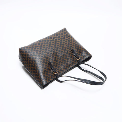Celine MacAdam图案PVC手提袋棕色WS12704