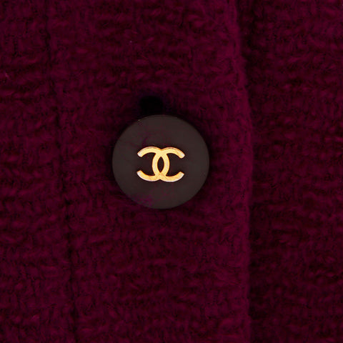 CHANEL Mohair blend 97A 1997 P09217V05781 COCO Mark button Size 38 Jacket purple WS12705