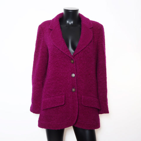 CHANEL Mohair blend 97A 1997 P09217V05781 COCO Mark button Size 38 Jacket purple WS12705