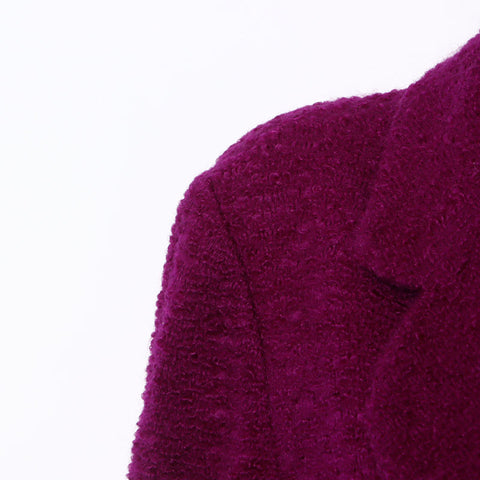 CHANEL Mohair blend 97A 1997 P09217V05781 COCO Mark button Size 38 Jacket purple WS12705