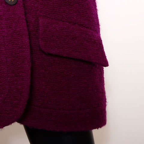 CHANEL Mohair blend 97A 1997 P09217V05781 COCO Mark button Size 38 Jacket purple WS12705